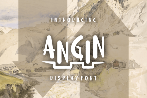 Angin: A Unique Display Font for Creative Projects