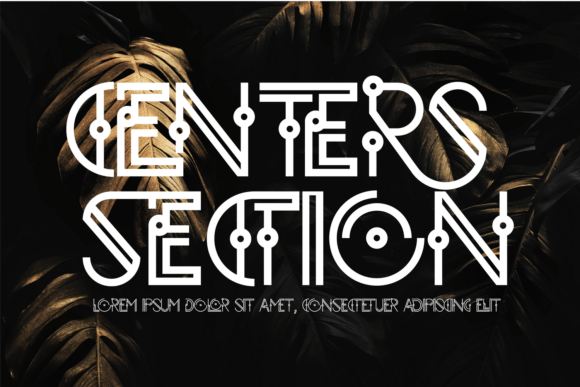 Centers Section: A Modern Cosmic-Inspired Typeface for Style and Creativity