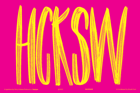 Hacksaw: A Handmade Typeface for the Bold and the Brave