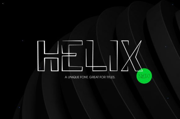 Helix: A Bold and Uncommon Geometric Typeface for Modern Design