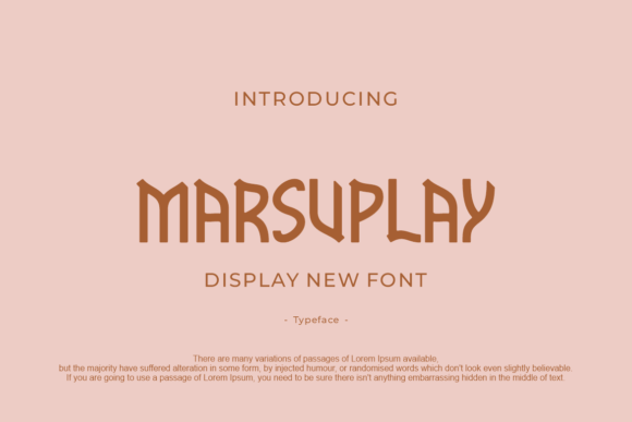 Marsuplay: A Modern Display Font with Versatile Design Appeal