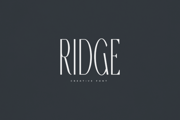 Ridge: A Display Font for Bold and Beautiful Typography