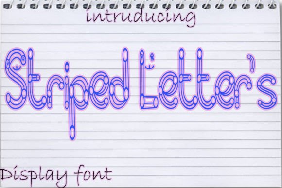 Striped Letters: A Playful Font for Creative Projects