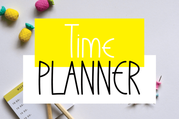 Time Planner: A Unique Font for Creative and Professional Use